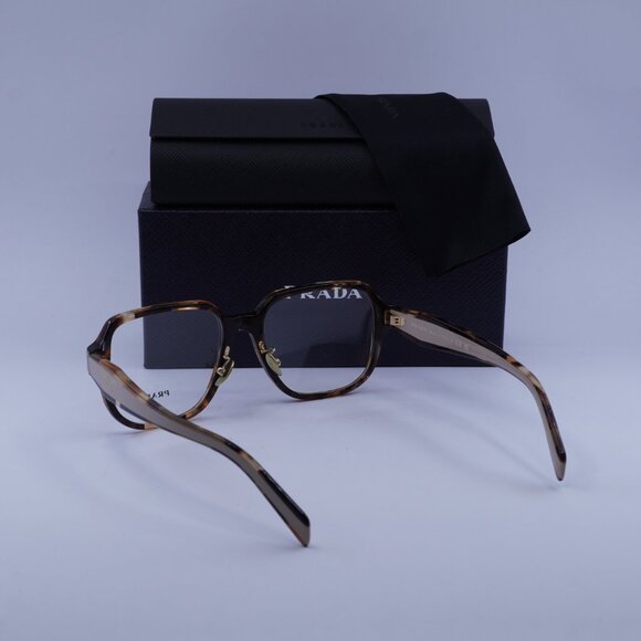 Prada PRB07VD 07R1O1 Square Eyeglasses - Havana Caramel 56mm - Picture 8 of 8